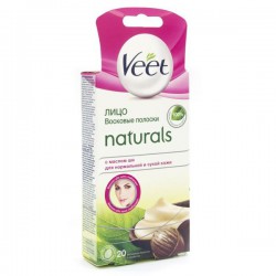 Восковые полоски для депиляции, Veet (Вит) №20 Нейчералс с маслом ши для нормальной и сухой кожи