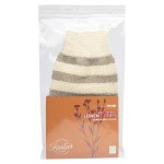 Мочалка-варежка, Foerster's (Фёрстерс) массажная полосатая из органического хлопка и органического льна