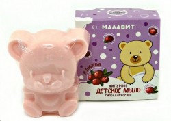 Мыло детское, Малавит 80 г клюква фигурное