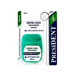 Зубная нить (флосс) PresiDent со фтором и вкусом мяты